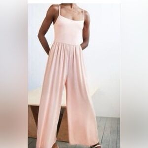 Wilfred Wide-Leg Jumpsuit in Blush Pink